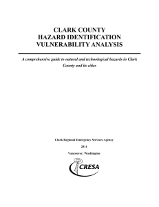 CLARK COUNTY HAZARD IDENTIFICATION VULNERABILITY