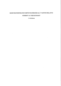 MOISTURE PENETRATION DEPTH FOR PERIODICALLY VARYING