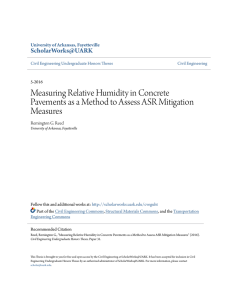 Measuring Relative Humidity in Concrete Pavements as a Method to
