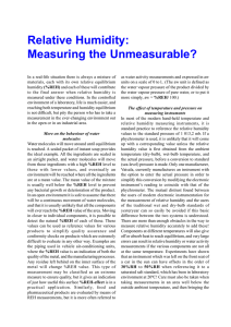 Relative Humidity: Measuring the Unmeasurable?