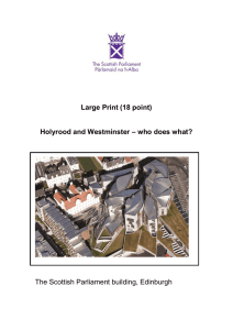 Holyrood and Westminster – who does what?