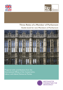Three Roles of a Member of Parliament