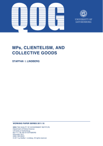 MPs, CLIENTELISM, AND COLLECTIVE GOODS