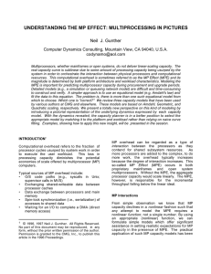 UNDERSTANDING THE MP EFFECT: MULTIPROCESSING IN