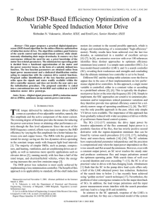 Robust DSP-based efficiency optimization of a variable speed
