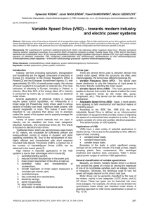 Variable Speed Drive - Przegląd Elektrotechniczny