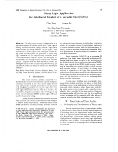 Fuzzy logic application for intelligent control of a variable speed drive