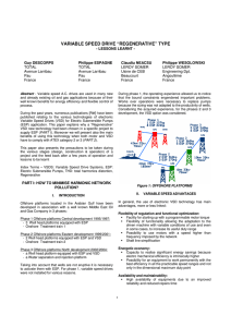 variable speed drive “regenerative” type