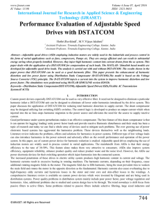 Performance Evaluation of Adjustable Speed Drives with DSTATCOM