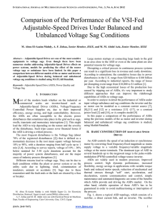 Comparison of the Performance of the VSI-Fed Adjustable