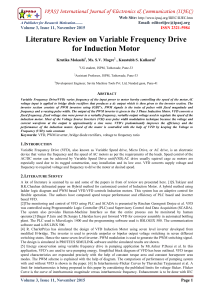 Literature Review on Variable Frequency Drive for Induction Motor