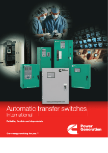 Brochure - Automatic transfer switches