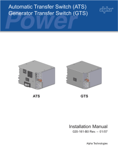 Automatic Transfer Switch - Interprovincial Traffic Services