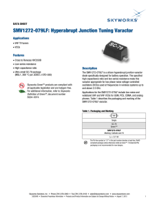 SMV1272-079LF: Hyperabrupt Junction Tuning Varactor