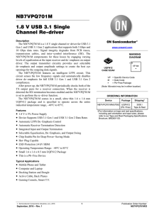 NB7VPQ701M - 1.8 V USB 3.1 Single Channel Re-driver