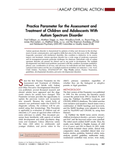 Practice Parameter for the Assessment and Treatment of Children