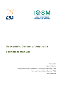 GDA94 Technical Manual - The Intergovernmental Committee on