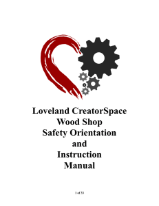 LCS Woodshop Manual - Loveland CreatorSpace