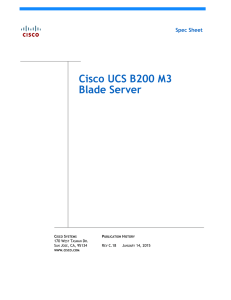 Cisco UCS B200 M3 Blade Server Spec Sheet