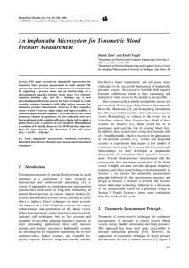 An Implantable Microsystem for Tonometric Blood Pressure