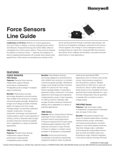 Honeywell Sensing and Control Force Sensors Line Guide