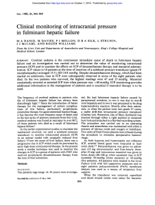 Clinical monitoring of intracranial pressure in fulminant hepatic