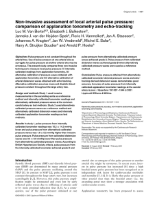 Non-invasive assessment of local arterial pulse pressure