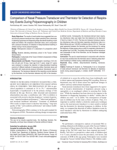 Comparison of Nasal Pressure Transducer and Thermistor for