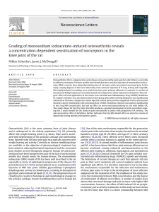 Grading of monosodium iodoacetate-induced osteoarthritis reveals