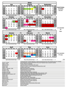 2016-17 Calendar