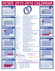 OCSD5 2015-2016 CALENDAR