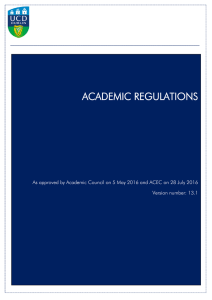 Academic Regulations - University College Dublin