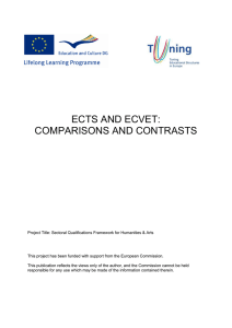 ects and ecvet: comparisons and contrasts