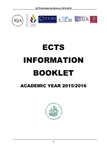 ECTS Information booklet - Administracja SGH