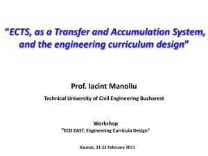 ECTS, as a Transfer and Accumulation System, and the