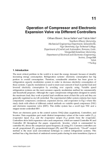 Operation of Compressor and Electronic Expansion Valve via