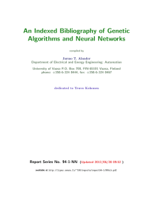An Indexed Bibliography of Genetic Algorithms and Neural Networks