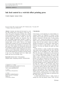 Ink feed control in a web-fed offset printing press | SpringerLink