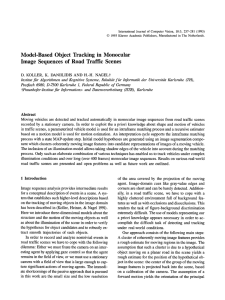 Model-based object tracking in monocular image sequences of road