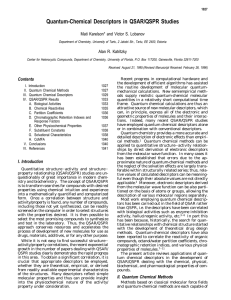 Quantum-Chemical Descriptors in QSAR/QSPR Studies