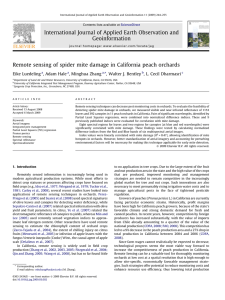 Remote sensing of spider mite damage in