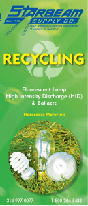 recycling - Starbeam Lighting Solutions