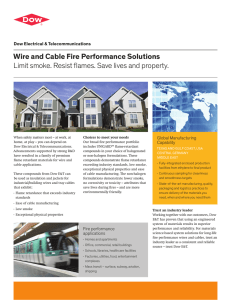 Wire and Cable Fire Performance Solutions Limit smoke. Resist