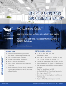 afc cable systems mc luminary cable