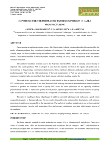 improving the thermoplastic extrusion process in cable manufacturing