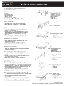 Appliance Mid-Mount Kit Instructions