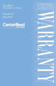 CertaWrap Warranty