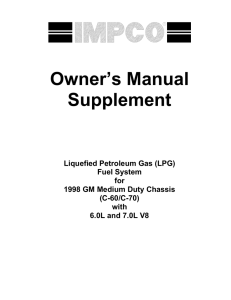 Owner`s Manual Supplement - Quantum Fuel Systems Technologies