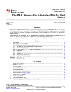 PGA411-Q1 Step-by-Step Initialization With Any