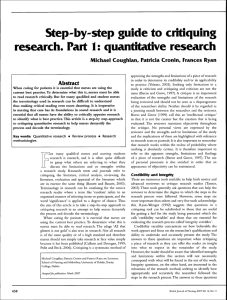 Step`by-step guide to critiquing research. Part 1
